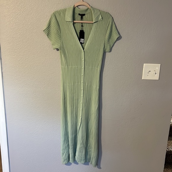 Esme Button-Up Midi Dress in Mint - NWT - Picture 5 of 10